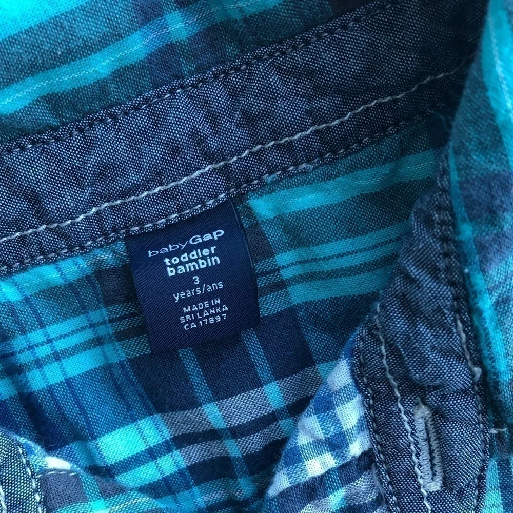 Baby gap button down with tab roll sleeves